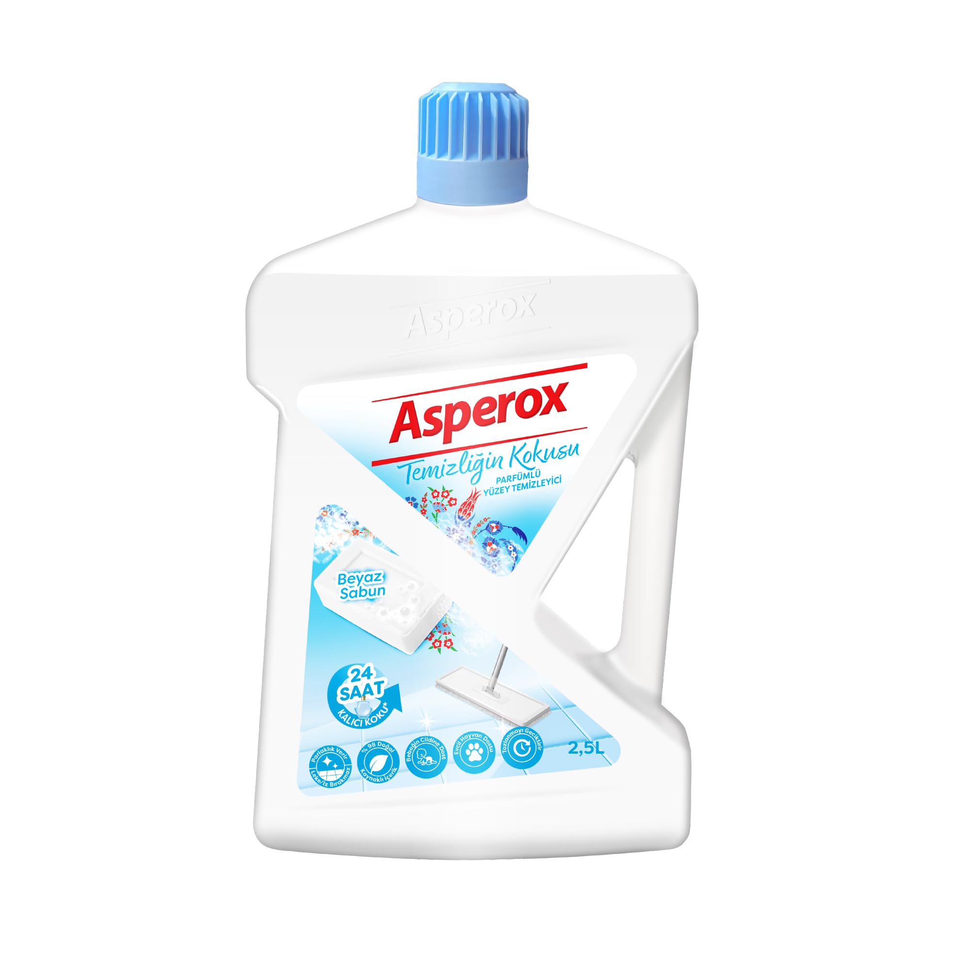 Asperox Temizliğin Kokusu Parfümlü Yüzey Temizleyici 2.5 L (6 paketi)