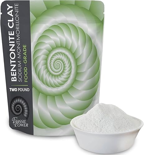 Miniatura 1 de Polvo de arcilla de bentonita de grado alimenticio de 2 libras polvo puro y natural para desintoxicación y más cura la piel dañada tratamiento