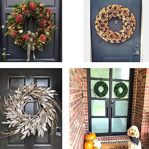 AUXPhome 2-Pack Magnetic Wreath Hanger- by Placing one Magnet on Either Side of The Single-pane Glass or it can Also be Used Separately on Metal Steel Door, (Magnet Base with Rubber Metal Hook