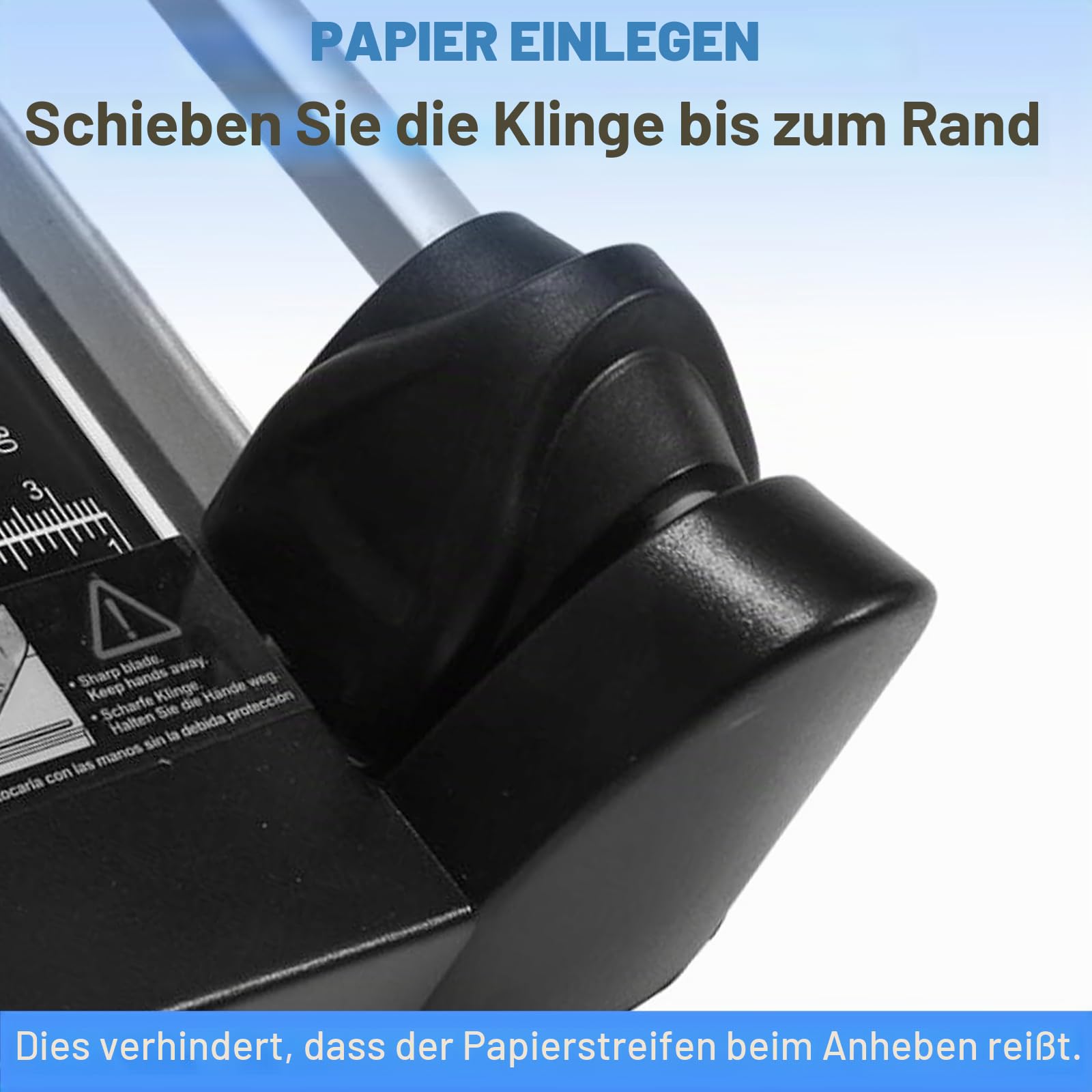 Papierschneider,A2 Bastelpapierschneider,10 Blatt Schneidleistung | mit verschiebbarem Schneidkopf und präziser Skalierung für Bastelpapier, Etiketten, Fotos und Karton