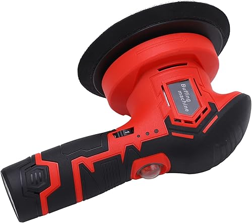 Miniatura 7 de Jonlaki Pulidora inalámbrica para coche, 2500-5000 rpm, pulidora orbital eléctrica de 6 velocidades con 2 baterías compatible con accesorios Fit For
