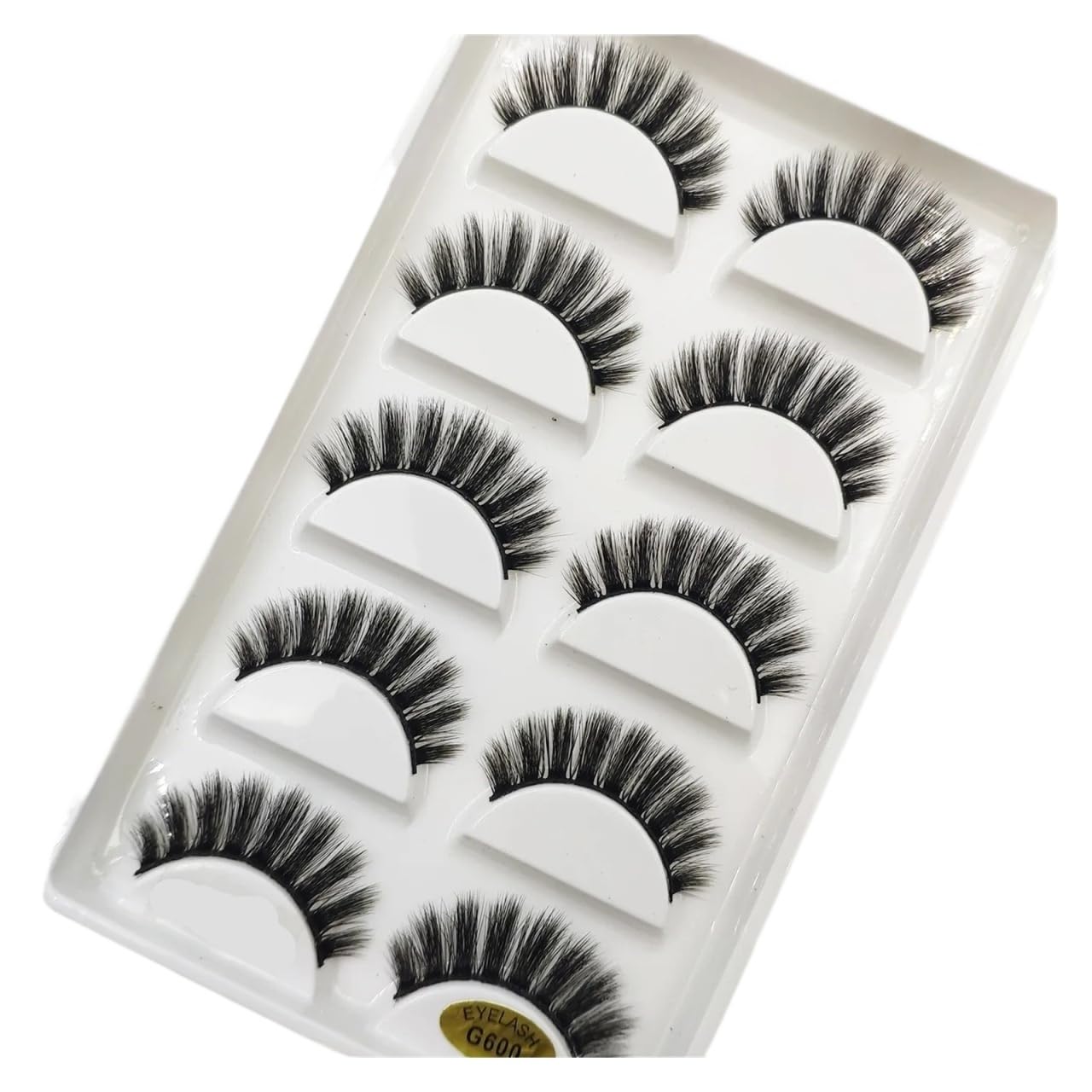 UAMOU 10/50 Boxen 5 Paar 3D Nerz Falsche Wimpern Weiche Wimpern Make-up Wimpern Faux Cils Cilios Maquiagem Cheerfully (Color : 5Pairs G810, Size : 10 Boxes 50 Pairs)