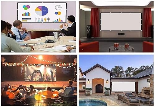 Miniatura 4 de Projector Screen 150 Inch 169 Foldable Anti-Crease Portable Projection Movies Screen for Home Theater Outdoor Indoor