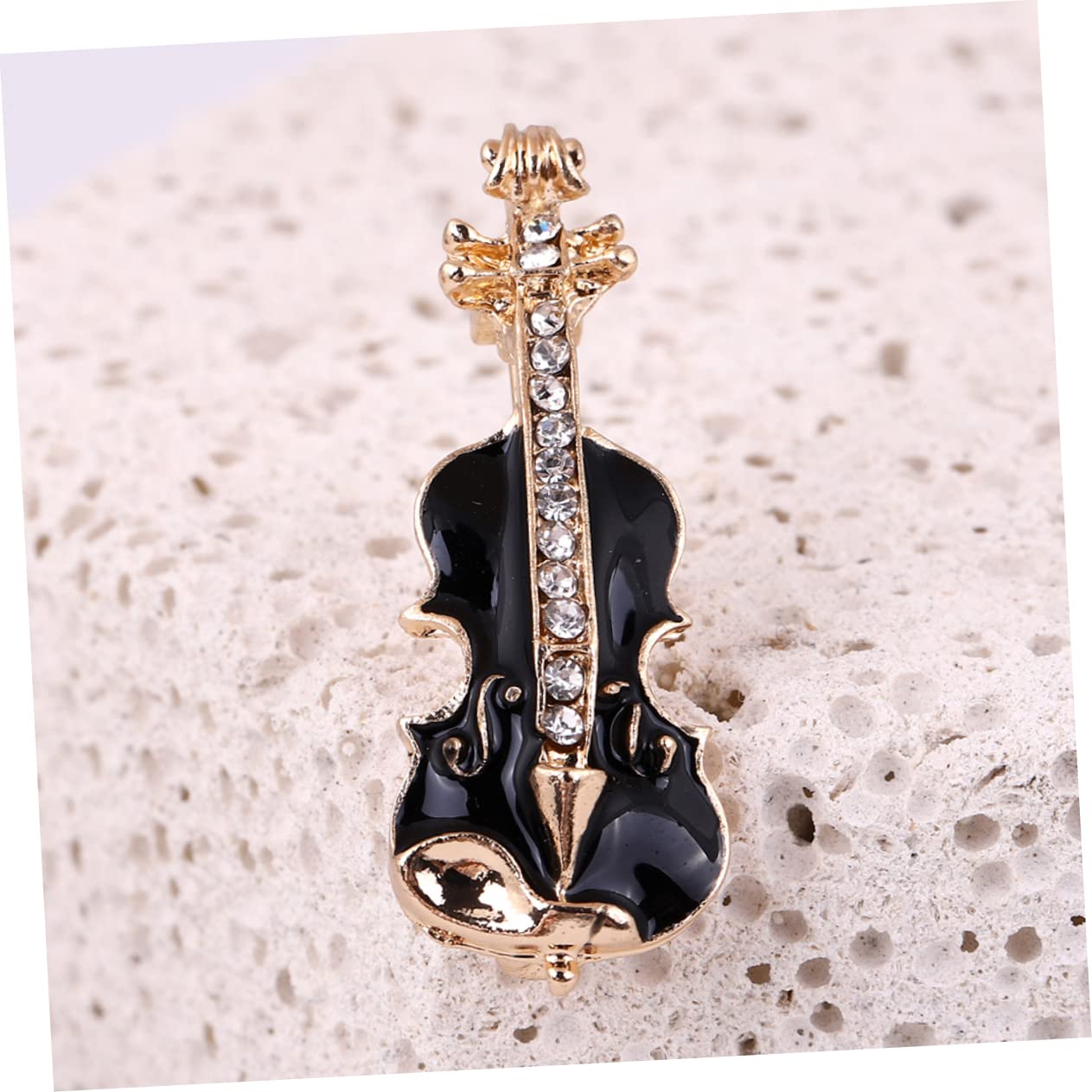 LIFKOME Spilla Per Strumenti Musicali Spilla Per Cappello Spilla Da Cappello Spille Di Violino Spille Smaltate Spille Gioielli Spilla Da Scialle Perno Di Violino Lega Black