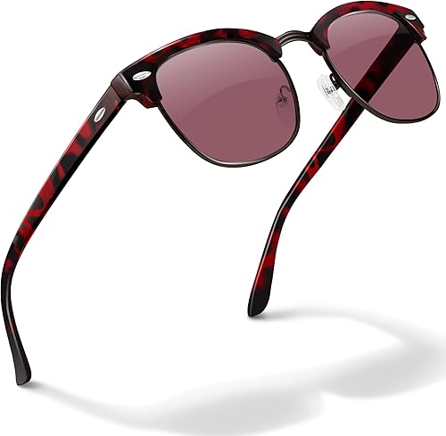 livho Rimless Trendy Polarized Sunglasses Men Women, Retro Sun Glasses for Men W