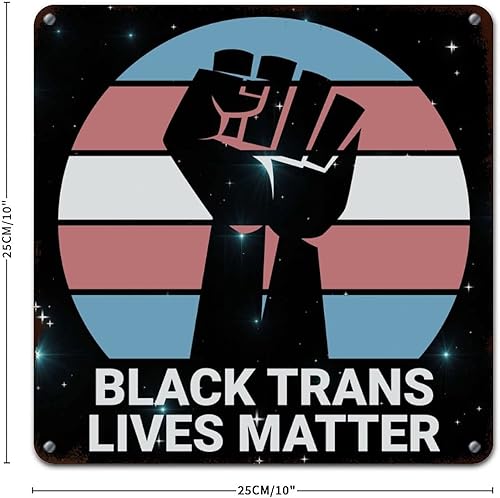 Miniatura 5 de Letrero de metal con texto en inglés "Rainbow Gay Rights Lesbian Equality of Black Trans Lives Matter", bisexual lesbiana vintage, letreros de metal