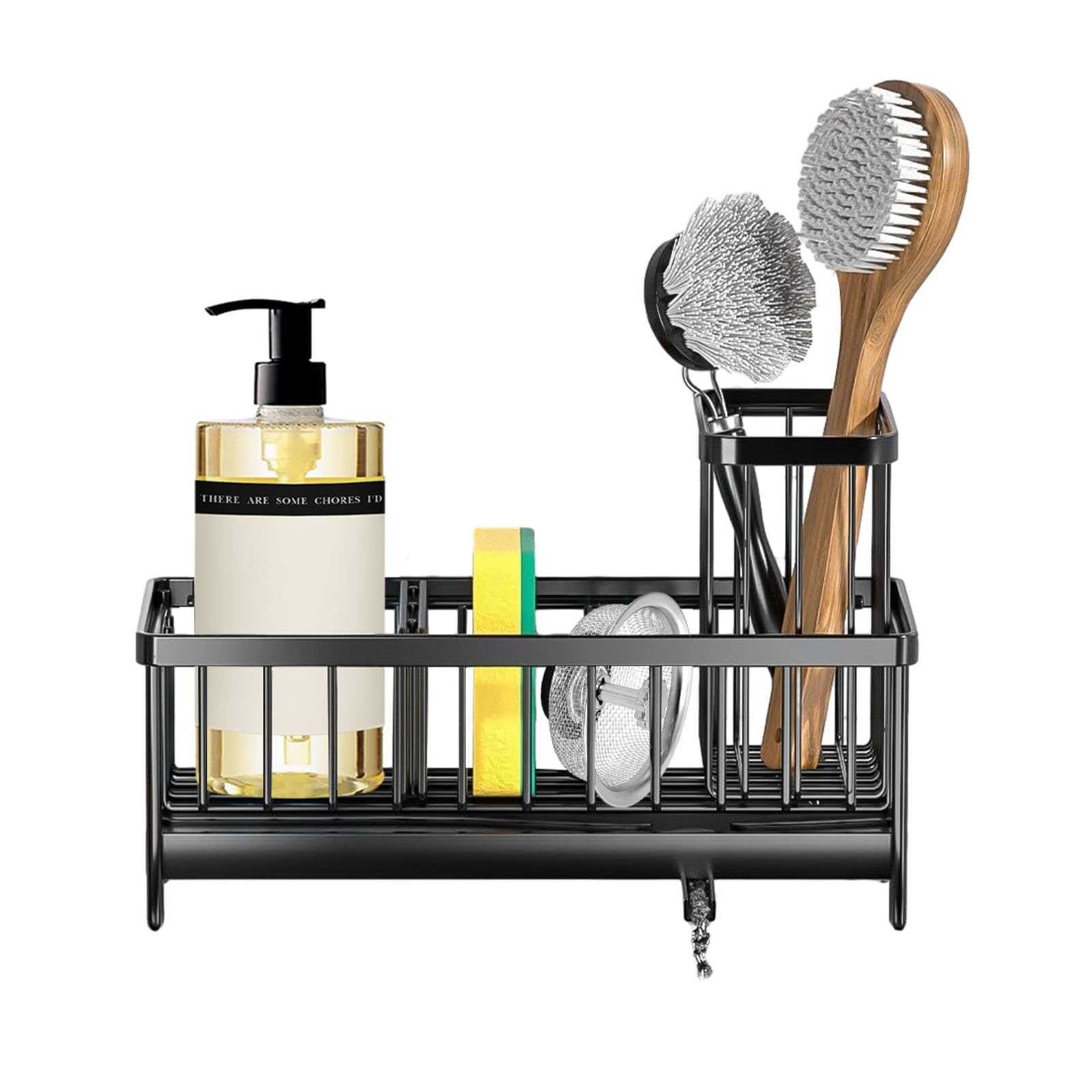 PengGengA Porta Spugne da Cucina Organizer Lavello in Acciaio Inox Portaspugne con Vassoio di Drenaggio Automatico