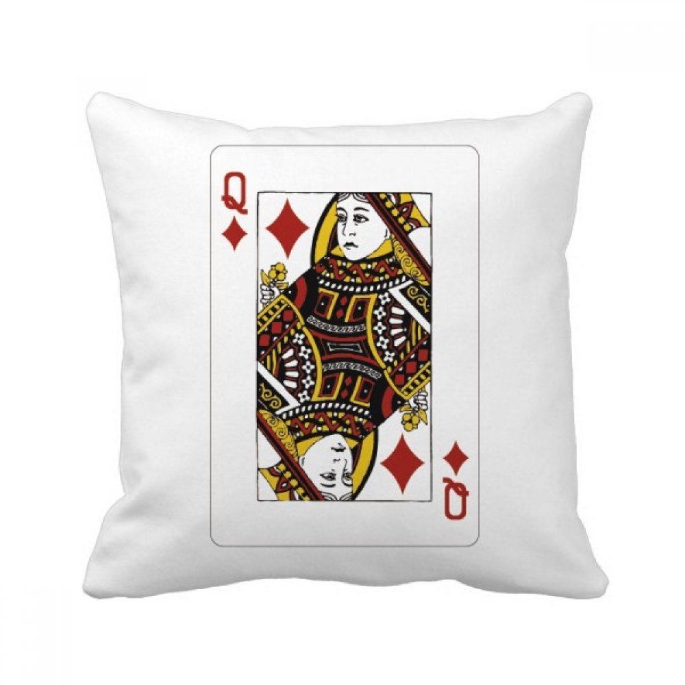 Cartes à jouer Spade Q coussin carré 40x40cm pour décoration salon
