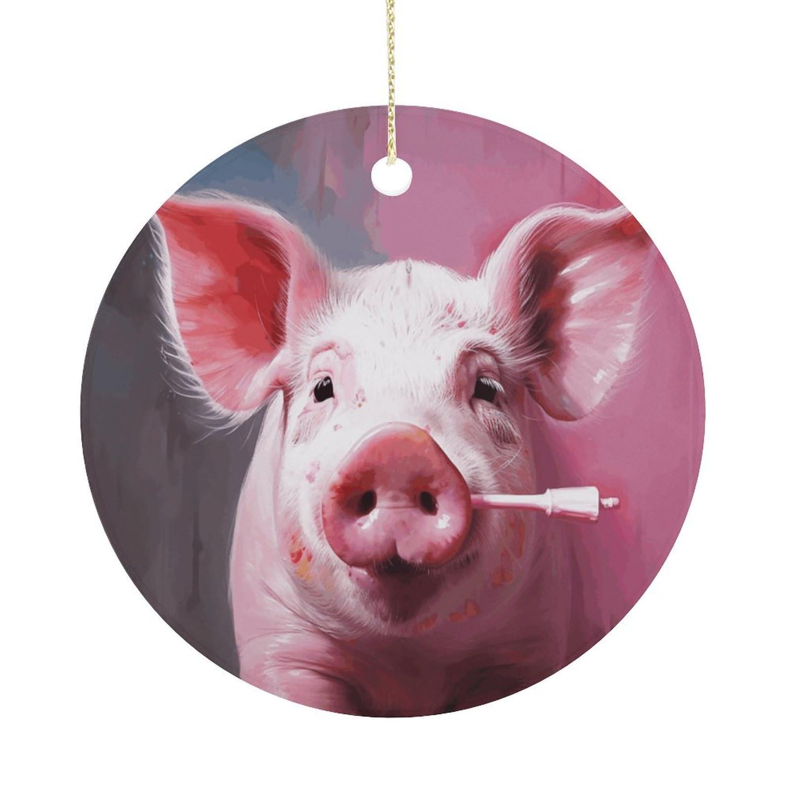 Adfgyerh Women's Style Smiling (12) Hanging Ceramic Ornaments, Christmas Tree Decorations, Funny Home Decor Gifts For Sisters & Work Best Friends