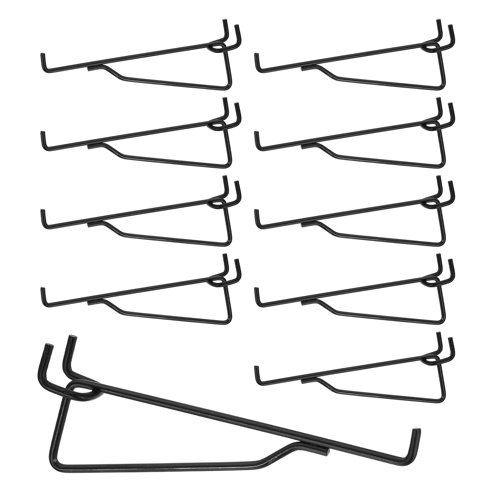sourcing map 10Pcs Pegboard Shelf Hooks, 6.5 in Peg Board Shelf Brackets Heavy Duty Shelving Hook Shelves Baskets Brackets 0.16" T Fit 0.98" Hole Pegboard for Garage, Office, Art Craft