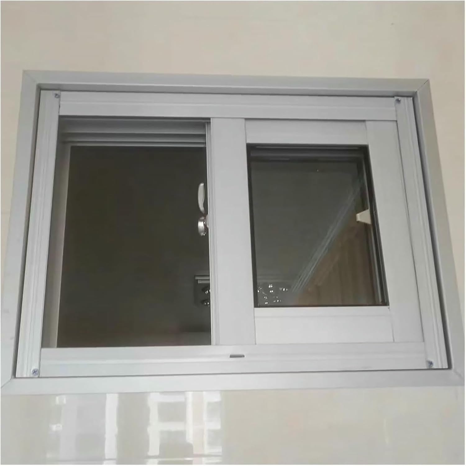Horizontal Sliding Basement Window, Double Hung Aluminum Ventilation Window for Sheds Chicken Coops Greenhouse Bathroom Barns Loft