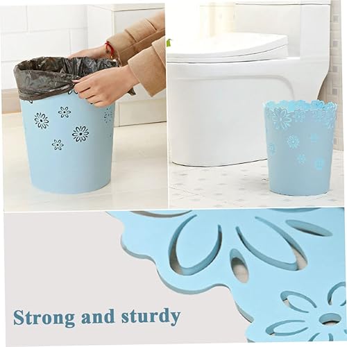 Miniatura 7 de Wastebasket Super Mini - Cestas de basura de plástico con forma de flor hueca sin tapa