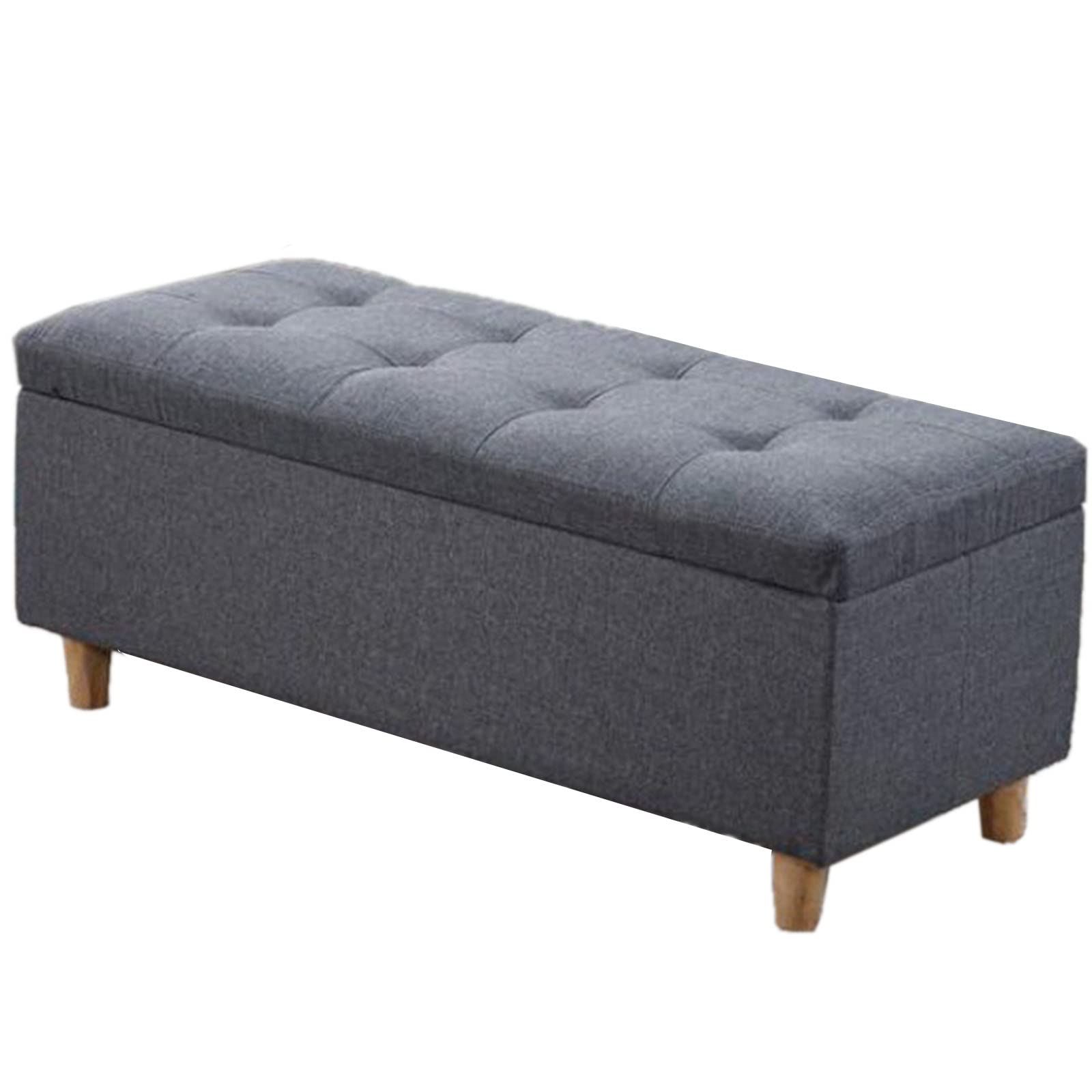 GHFXSCV Multifunctional Gray Storage with Removable Lid, Footrest & Blanket nizer – Stylish Shoe Changing Stool & Decorative Storage Solution for Home