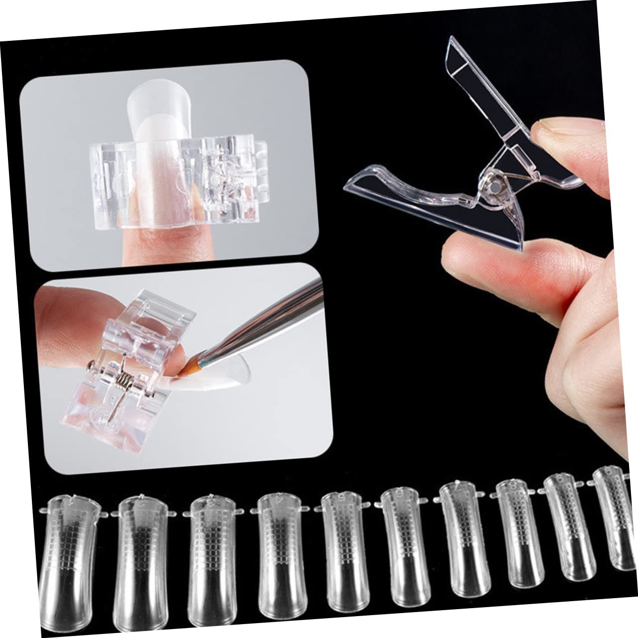 VICASKY 1set Professional Manicure Kit Nail Extension Mold Tool Long Nails Accessory