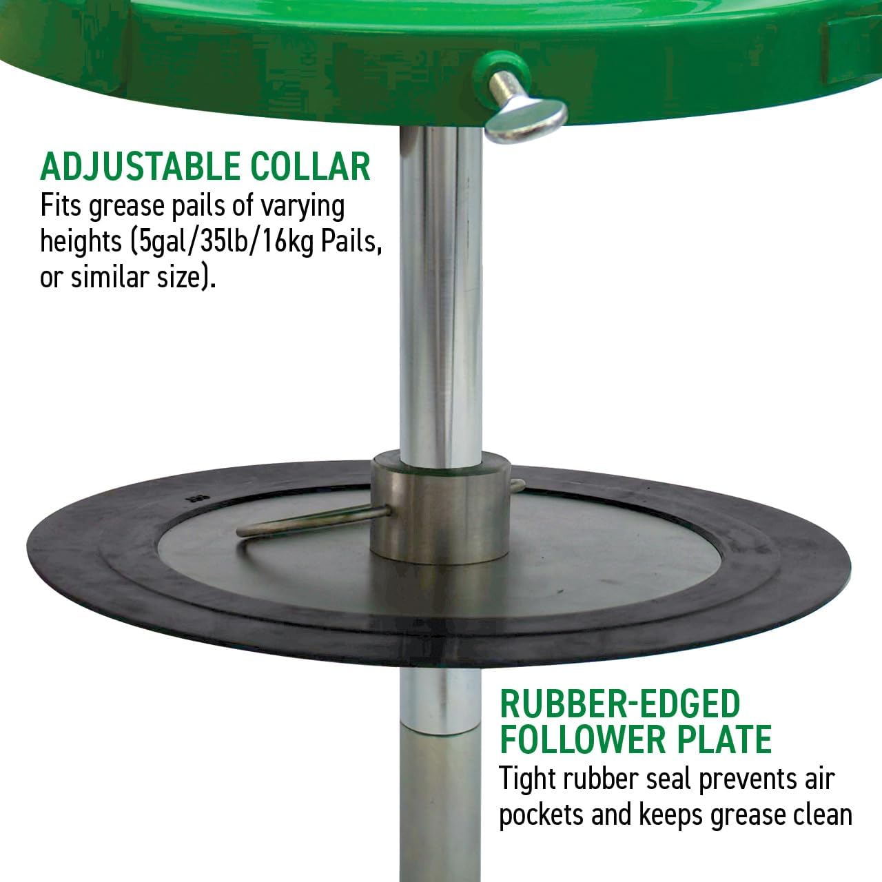 LockNLube X2 Grease Pump Kit – Air Powered 10,000 PSI for 5 Gal/35 lb/16 kg Pails – 16 oz/min – Includes Booster Gun, Z Swivel, Coupler – 10 Yr Warranty