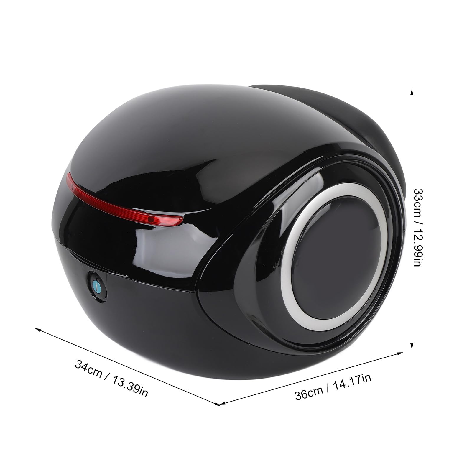 Ausla Leichte 32-Liter-Motorrad-Heckbox, wasserdichte Kofferraum-Topbox, Sportlicher Stil für Roller mit Stil, Wasser- und Staubdicht, Tragbar für Roller (Black)