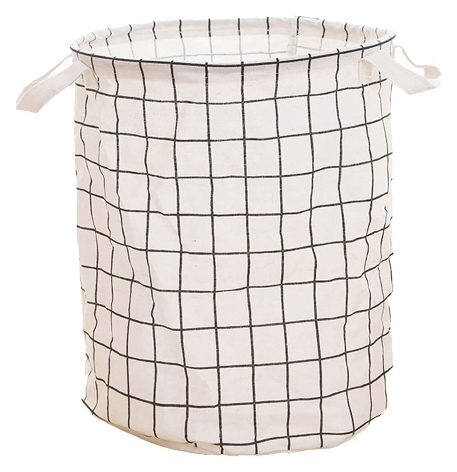 Basket Storage Box Kitchen Laundry Cotton and linen dirty clothes foldable round waterproof bucket clothes
