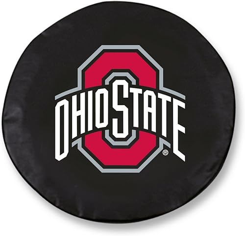 Ohio State Buckeyes HBS - Funda de vinilo negro para neumático de repuesto (30 x 10 pulgadas)