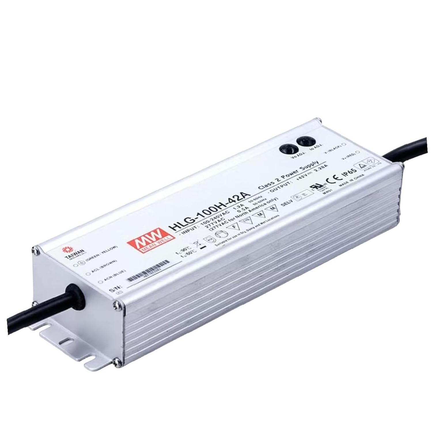 LED Driver 95.76W 42V 2.28A HLG-100H-42A AC-DC SMPS HLG-100H Series C.V+C.C Power Supply