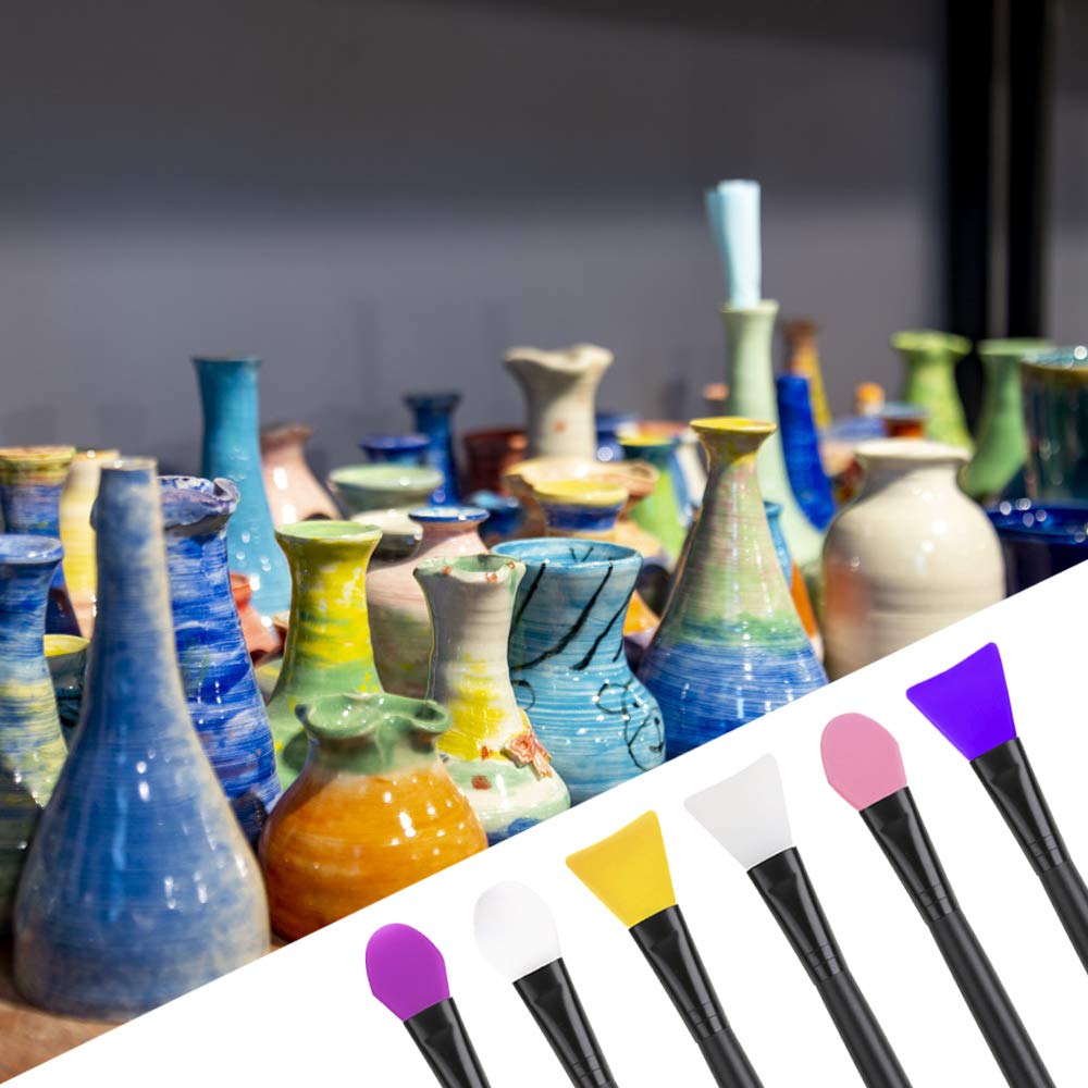 12 pezzi di pennelli magici in silicone con applicatori per resina epossidica per pittura fai da te, miscelazione e applicazione su bicchieri glitterati, tazze in acrilico, tazza