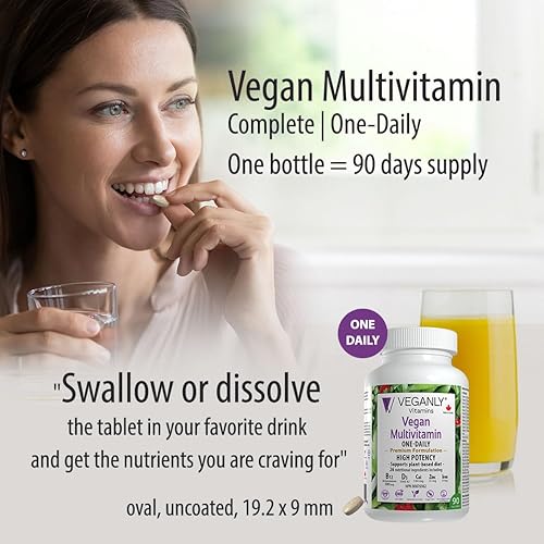 Miniatura 5 de Multivitamínico vegano un día, (90 tabletas vegetales). Apoyo nutricional completo para dietas basadas en plantas, veganas o vegetarianas. 26