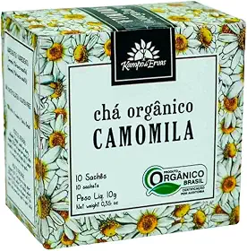 Chá De Camomila Orgânica Em Sachês Kampo De Ervas 10G