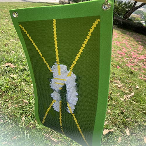 Golf Strike Mat, Mini Golf Practice Hitting Aid, Fixed Ground Rug For Swing Detection Batting, No Taste, Portable Practice Golf Mat Velvet,Gift For Indoor/Backyard(10" X 20") #TOP3