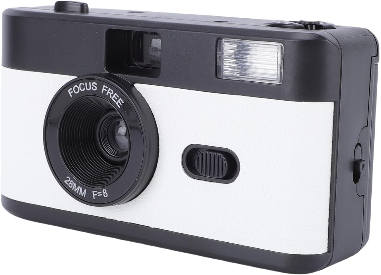 Fydun 35mm Film Camera Retro Reusable with Flash 27 Color Films for Students Adults Birthday Gifts (Black White)