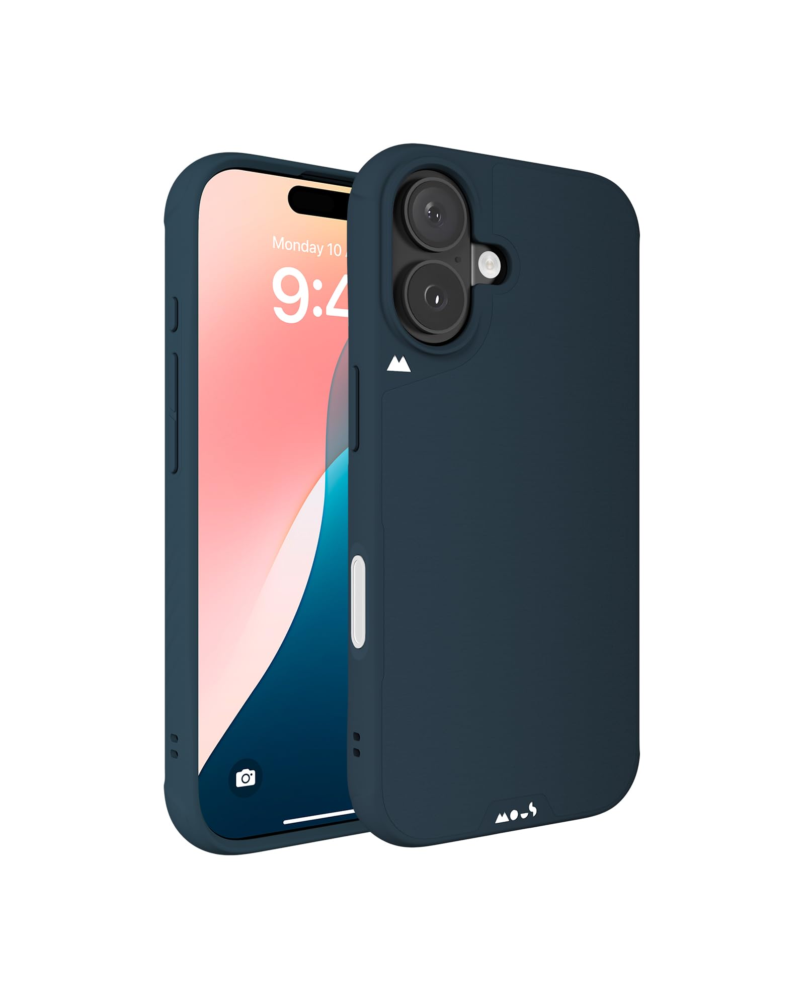 Mous Etui do iPhone 16 MagSafe kompatybilne etui [sterowanie aparatem] - Limitless 6.0 - niebieskie - odporne na uderzenia etui na telefon komórkowy