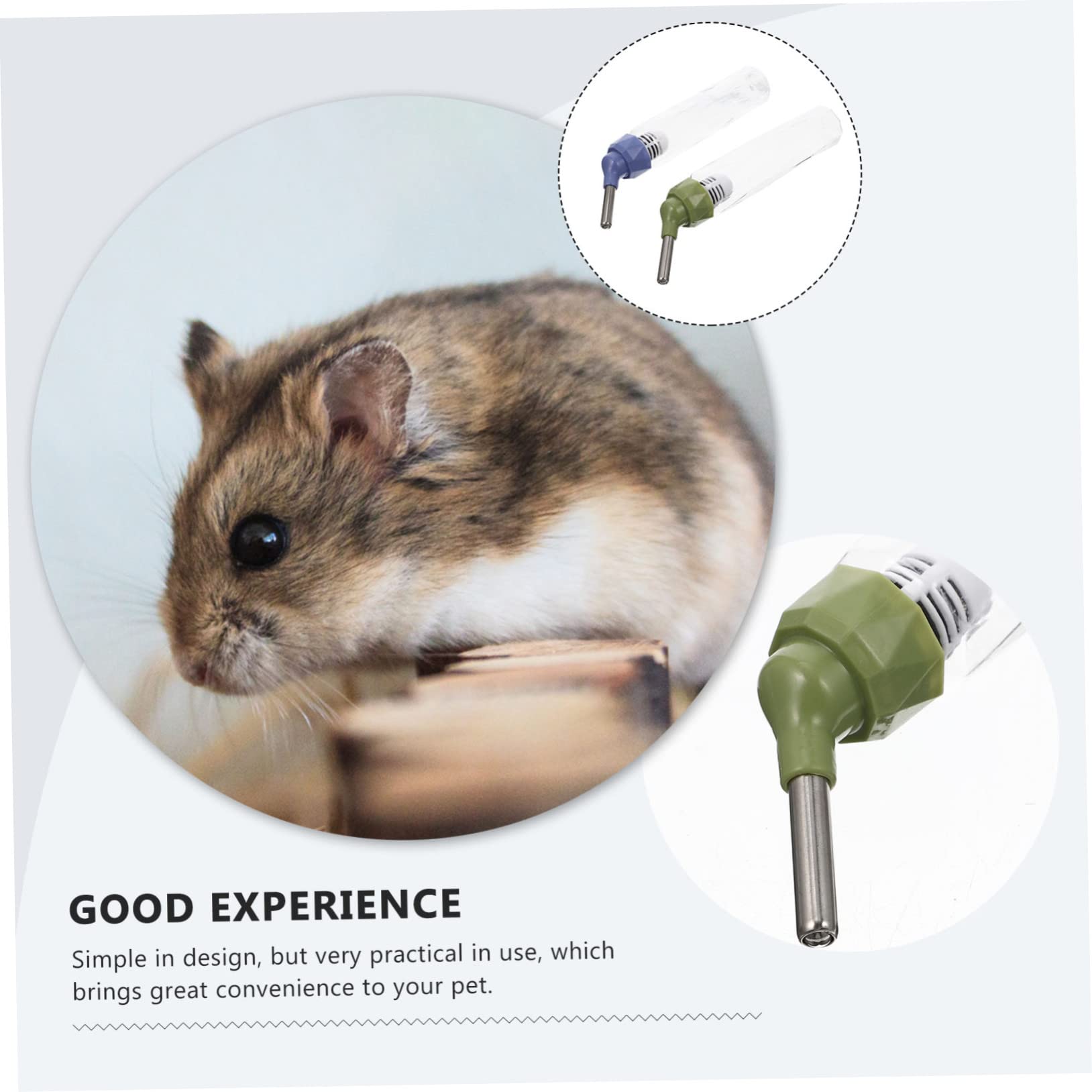 Housoutil 10pièces Distributeur Eau Automatique pour Petits Animaux Bouteille Transparente pour Hamsters Lapins Et Cobayes De Abreuvoir Anti-Fuite pour Rongeurs