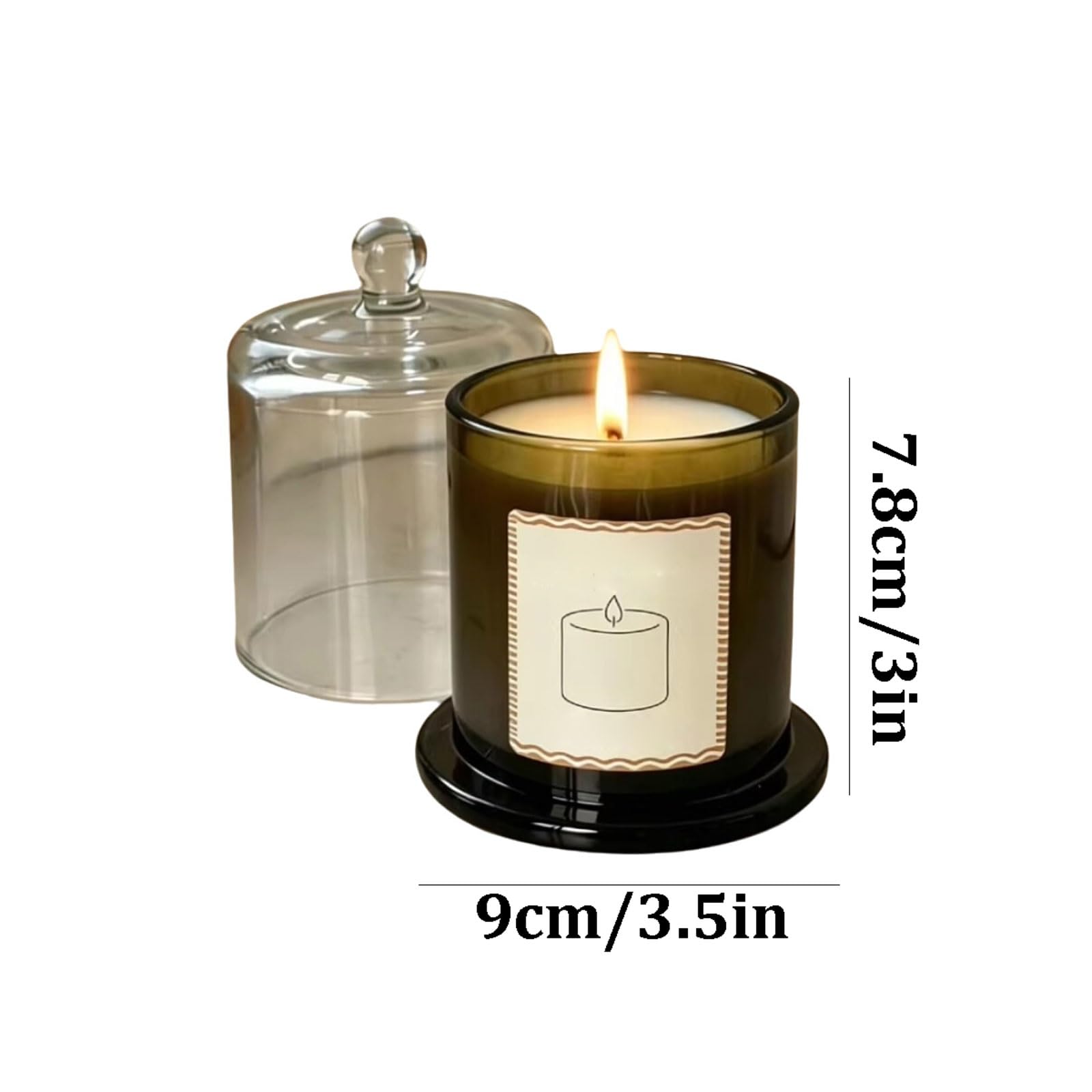 Compatto Candele di vetro Lavanda Candele profumate moderne Candela riutilizzabile for aromaterapia for vacanze in casa, relax e spa non pungente