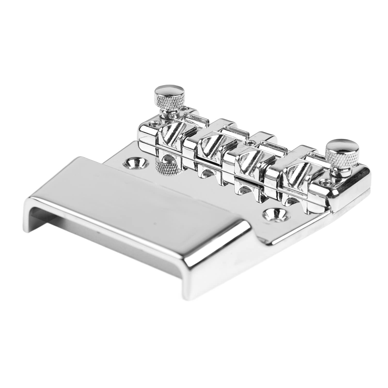 Puente de guitarra de 4 cuerdas, puente de guitarra eléctrica, puente de bajo de metal con llave y tornillos, construcción de metal sintético de primera calidad para mayor (GA1030)