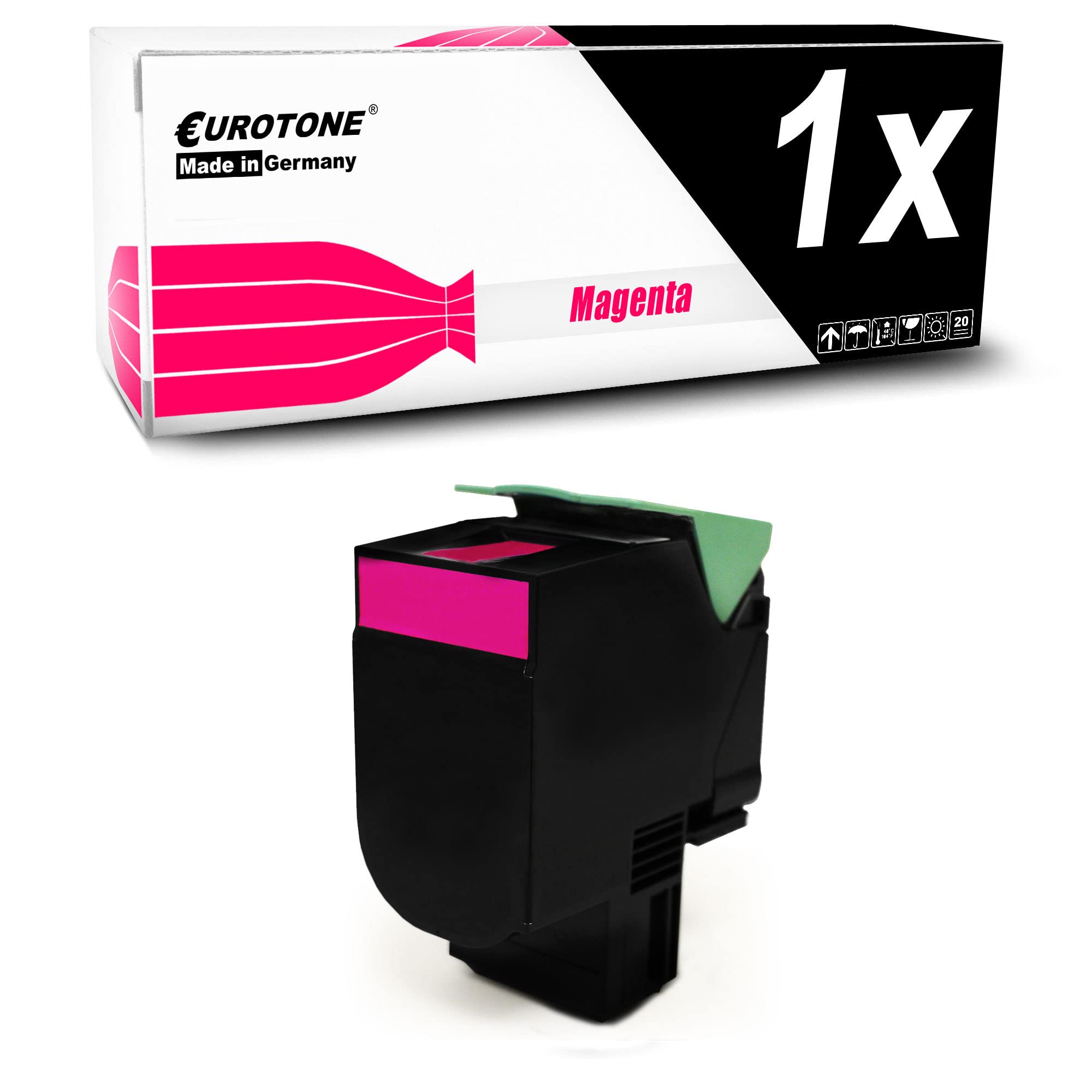 Eurotone Magenta toner do drukarki kompatybilny jako zamiennik do Lexmark CS720 CS725 CX725 zastępuje 74C20M0 na ok. 3000 stron