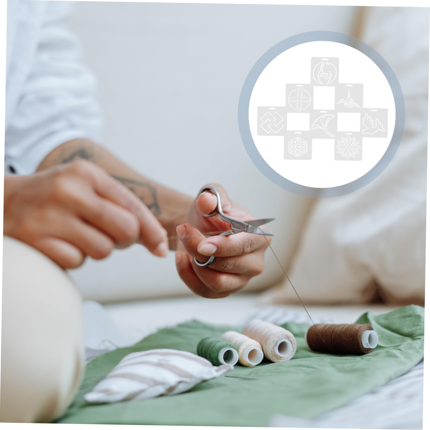 Regla de Patchwork Acrílica Multiusos 8 Piezas para Costura