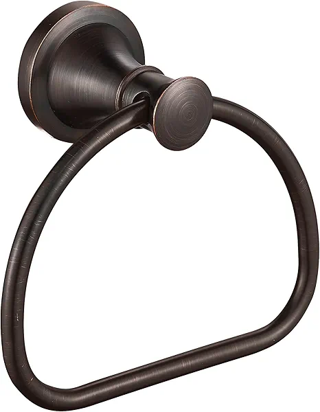 WOLIBEER Bronze Towel Ring,Bathroom Hand Towel Holder,Oil Rubbed Towel Hanger Wall Mount Farmhouse Towel Rack Rustic Bath Accessories Half Round