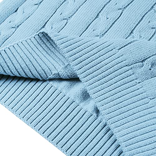 Image of Kid Nation Boys Sweater Cotton Quarter Zip Sweater Kids Cable Knit Pullover | Casual 1 /4 Zip Sweater for Child 3-14 Years (Previously Amazon Essentials)