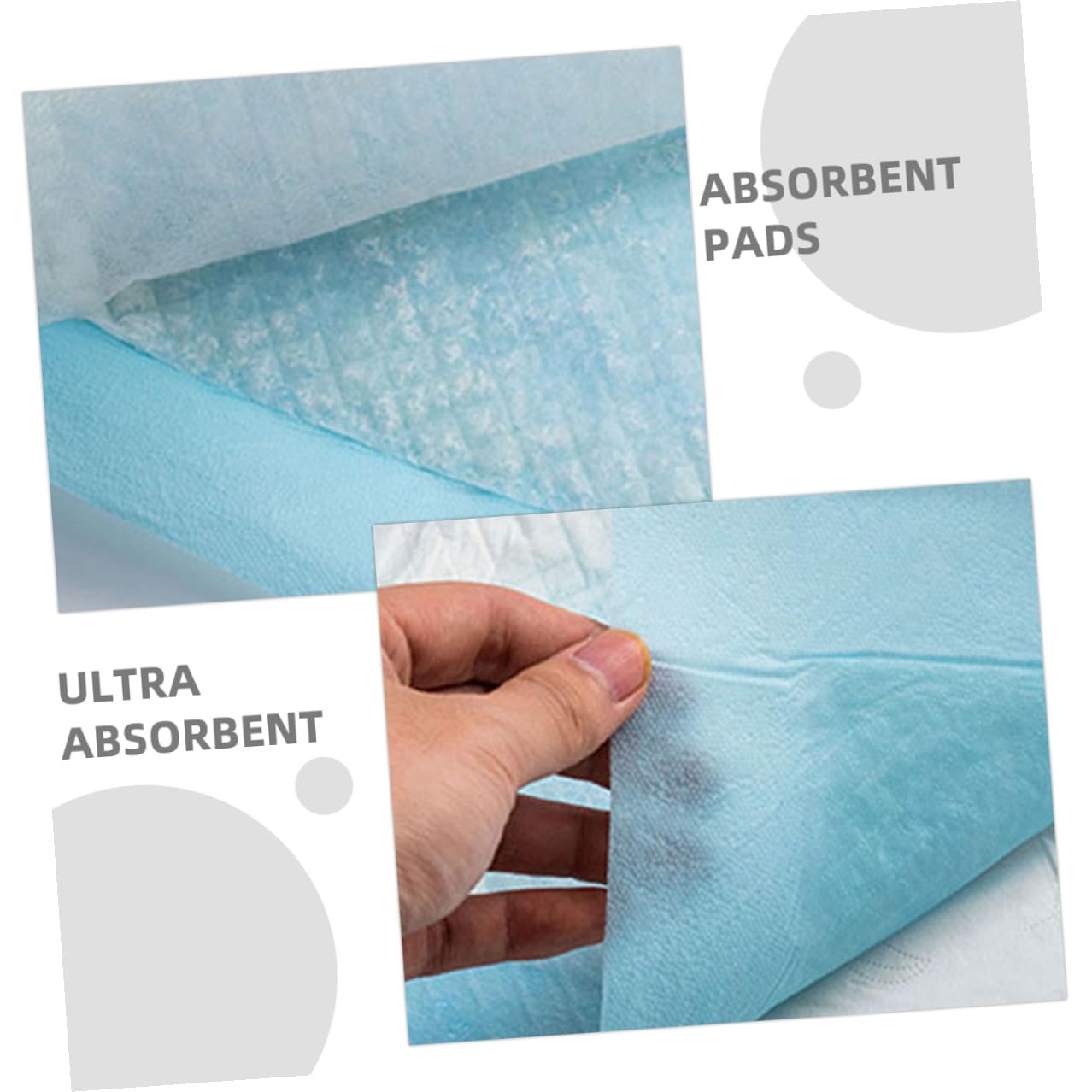Einweg Wickelunterlage für Babys 100 Stück, Weiß, Saugfähig | Auslaufsicheres Design, Vlies mit Holzstoff und Pe/pa, für Reise und Zuhause