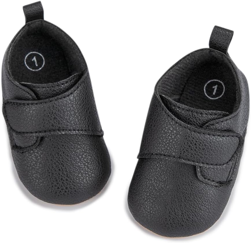 Baby Boys Girls Oxford Shoes PU Leather Soft Rubber Sole Sneakers Anti-Slip Toddler Ankle Boots Infant Walking Shoes Moccasins