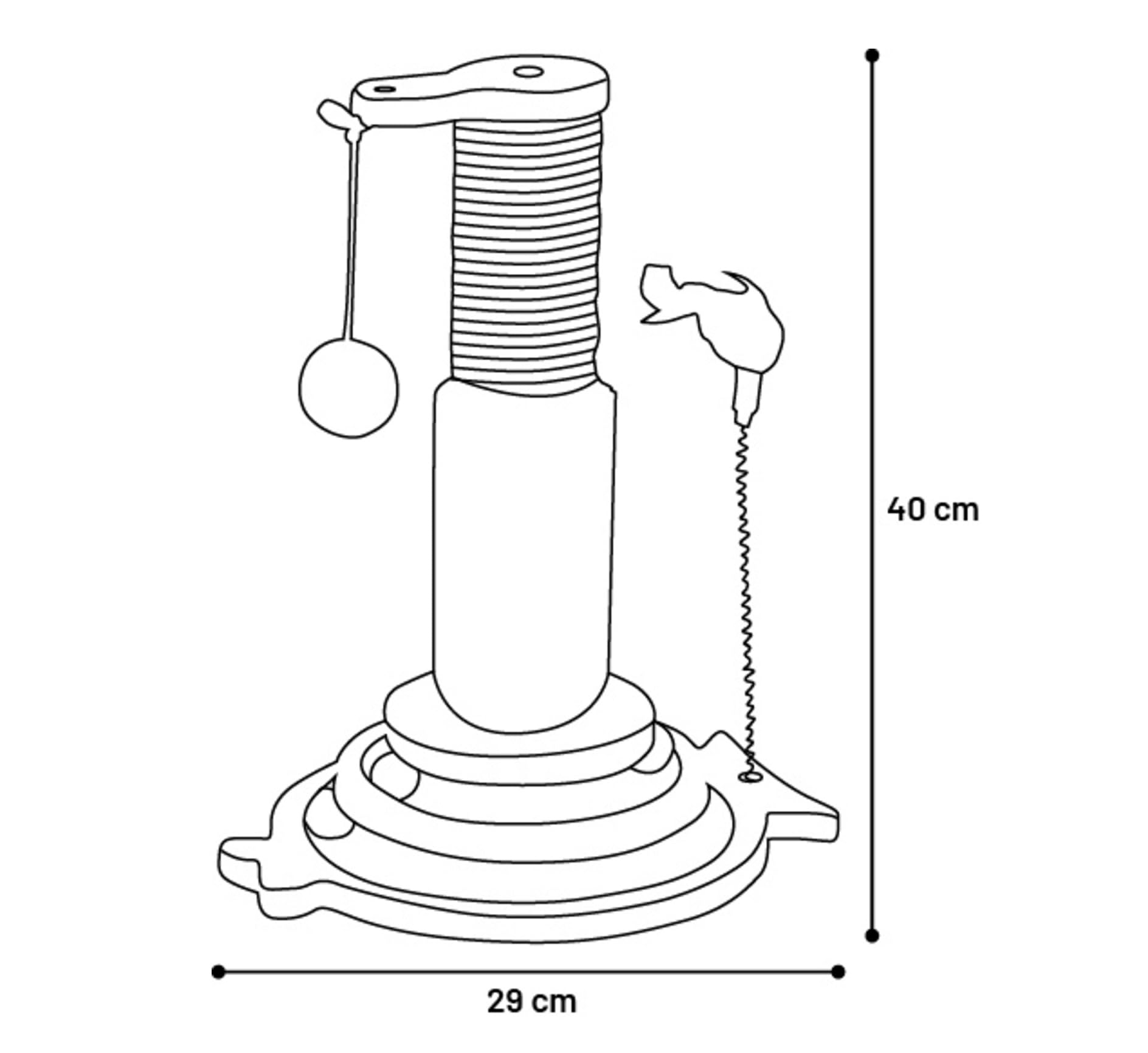 Jeu a Griffer pour Chat 26 x 40 cm Lex Plumes, Circuit a Balle et Brosse Massage