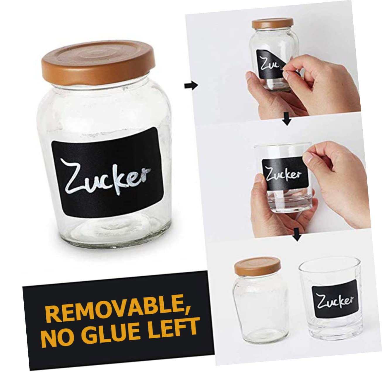 SHINEOFI 900pezzi Etichette Adesive Lavagna Classificabili Stickers Impermeabili Per Cucina e Organizzazione Adatte Per Barattoli Bottiglie e Contenitori Design Scrivibile e Rimovibile