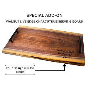 Personalized Cutting Board Wedding Gift Walnut Live Edge Rustic Display Engrave ANY YEAR Anniversary Unique Custom Bride Groom Newlywed Couple Parents Housewarming Christmas (Anniversary Years Choice) Personalized Cutting Board Wedding Gift Walnut Live Edge Rustic Display Engrave ANY YEAR Anniversary Unique Custom Bride Groom Newlywed Couple Parents Housewarming Christmas Anniversary Years Choice