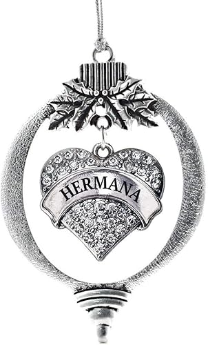 Miniatura 57 de Inspired Silver Adornos festivos de dije de corazón pave de plata con circonitas cúbicas