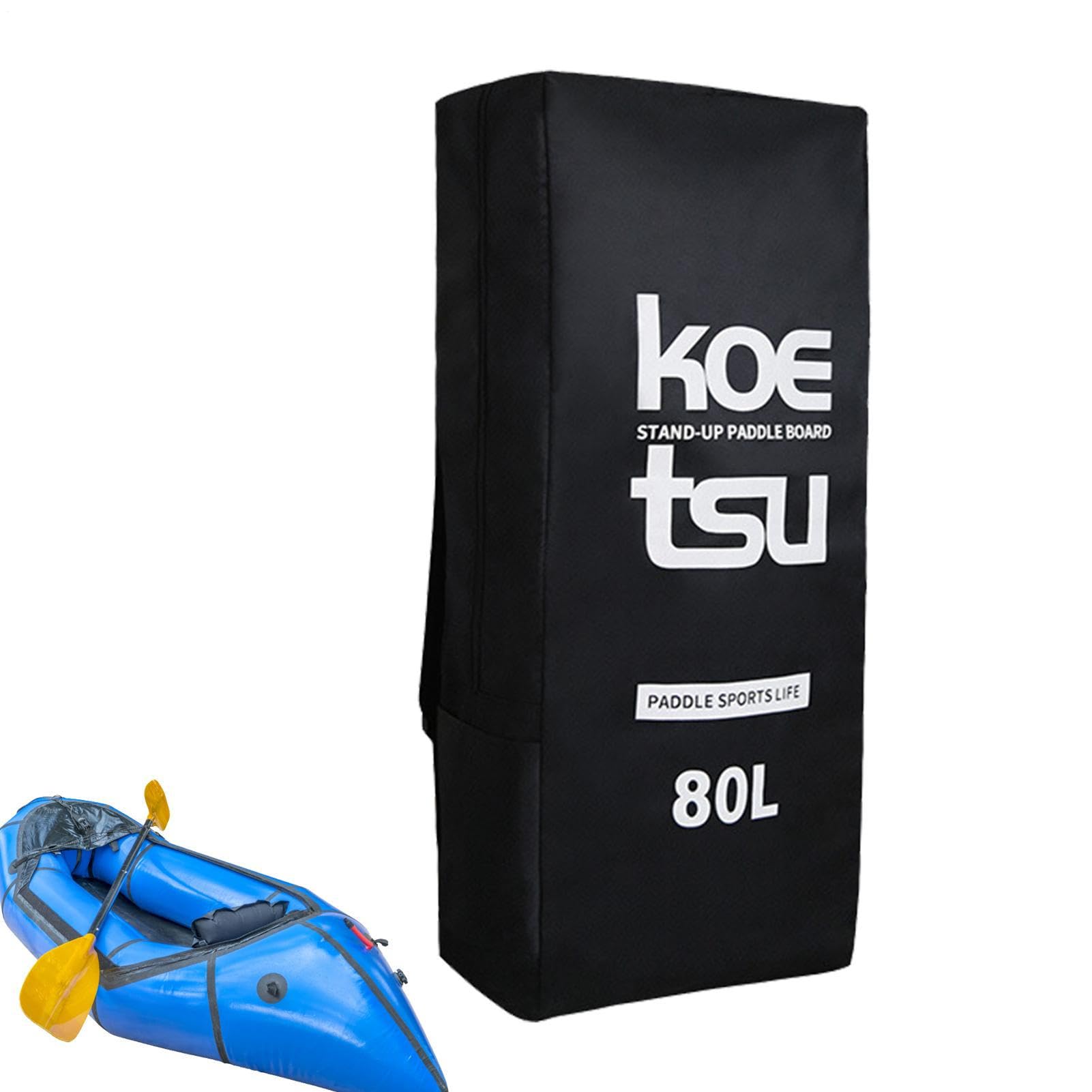 Backpack per paddle board standup - custodia per copertura impermeabile da 80 litri gonfiabile, sacchetto di paddleboard leggero | Zaino da viaggio da viaggio, barca durevole da trasporto