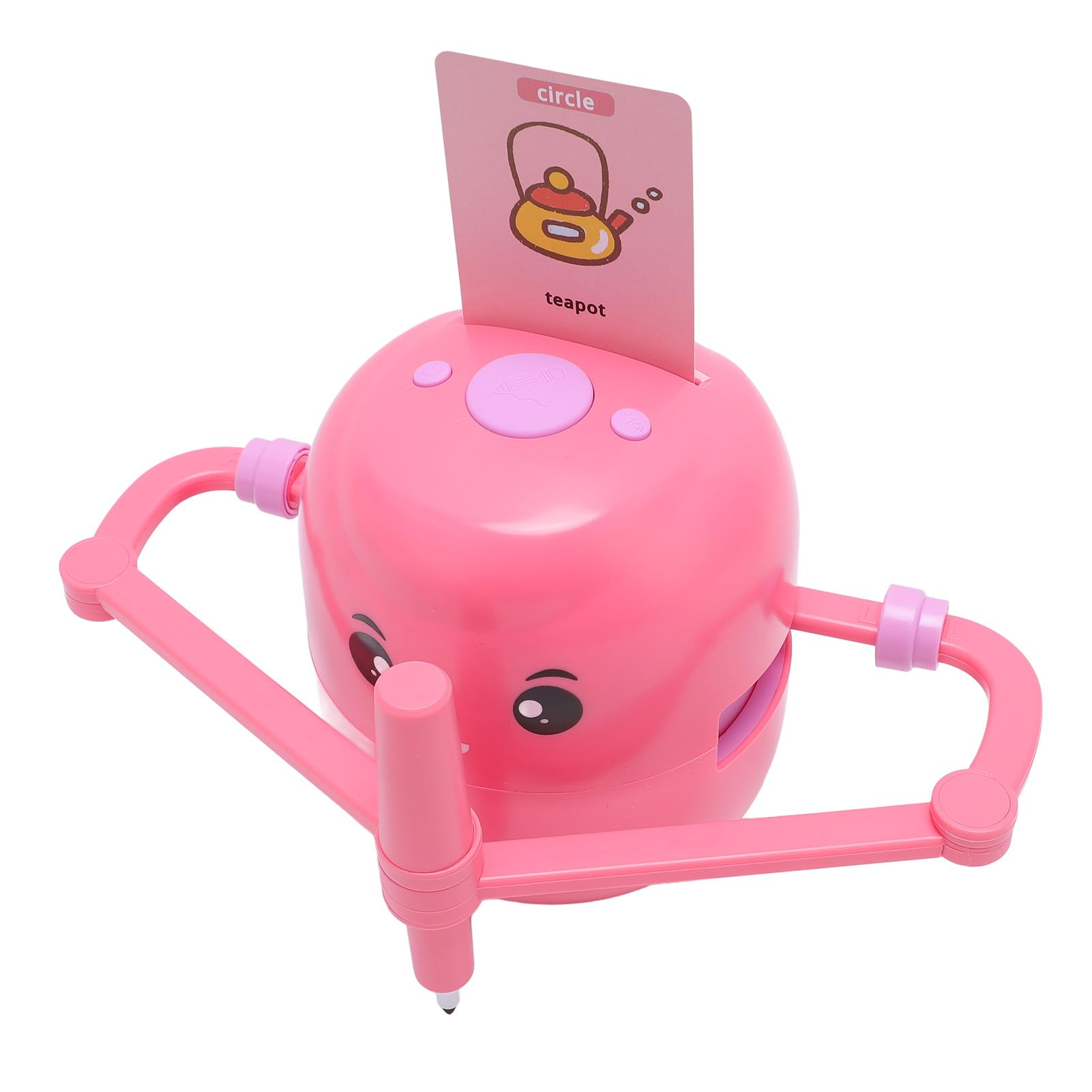 Robot de Pintura Inteligente, Iluminación de Arte 2400mAh Pintura Robot Automático para Niños (Rosa roja)