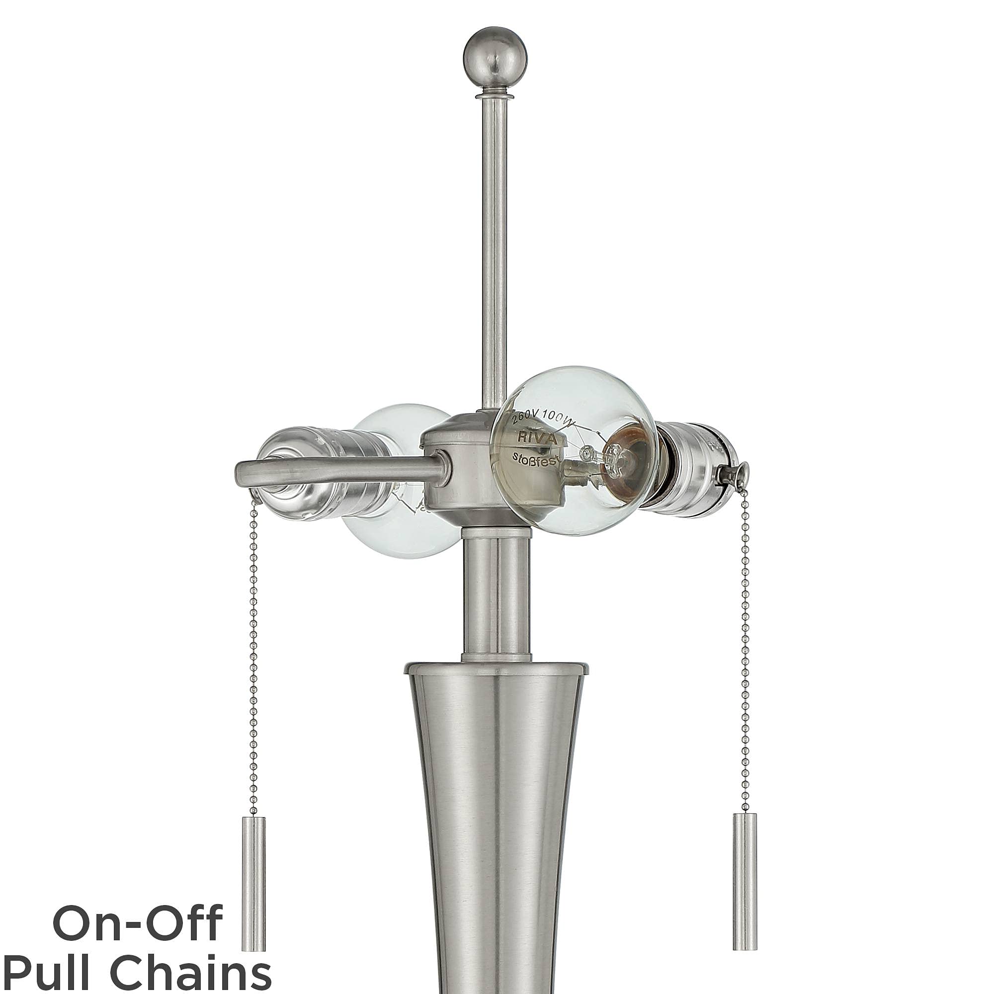 360 Lighting Karl Modern Industrial Floor Lamp Standing 63 75 Tall Brushed Nickel Silver Classic Metal White Tapered — view 7