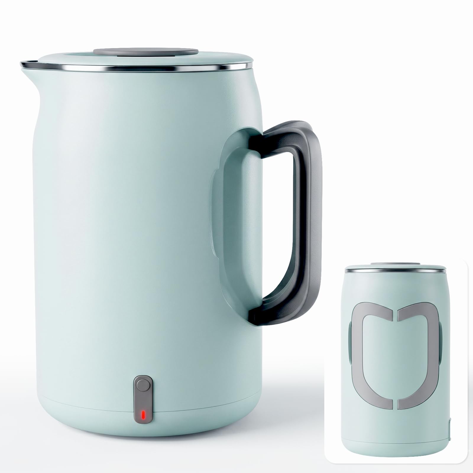Emooncn 600ML Travel Kettle Small 400W Travel Electric Kettle 8Mins Fast Boil Portable Travel Kettle to Take On Holiday Tea Milk Coffee for Travle Bedroom