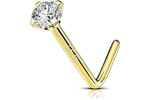 OUFER 925 Sterling Silver Nose Ring Gold Studs: Minimalist Nose Piercing Jewelry...