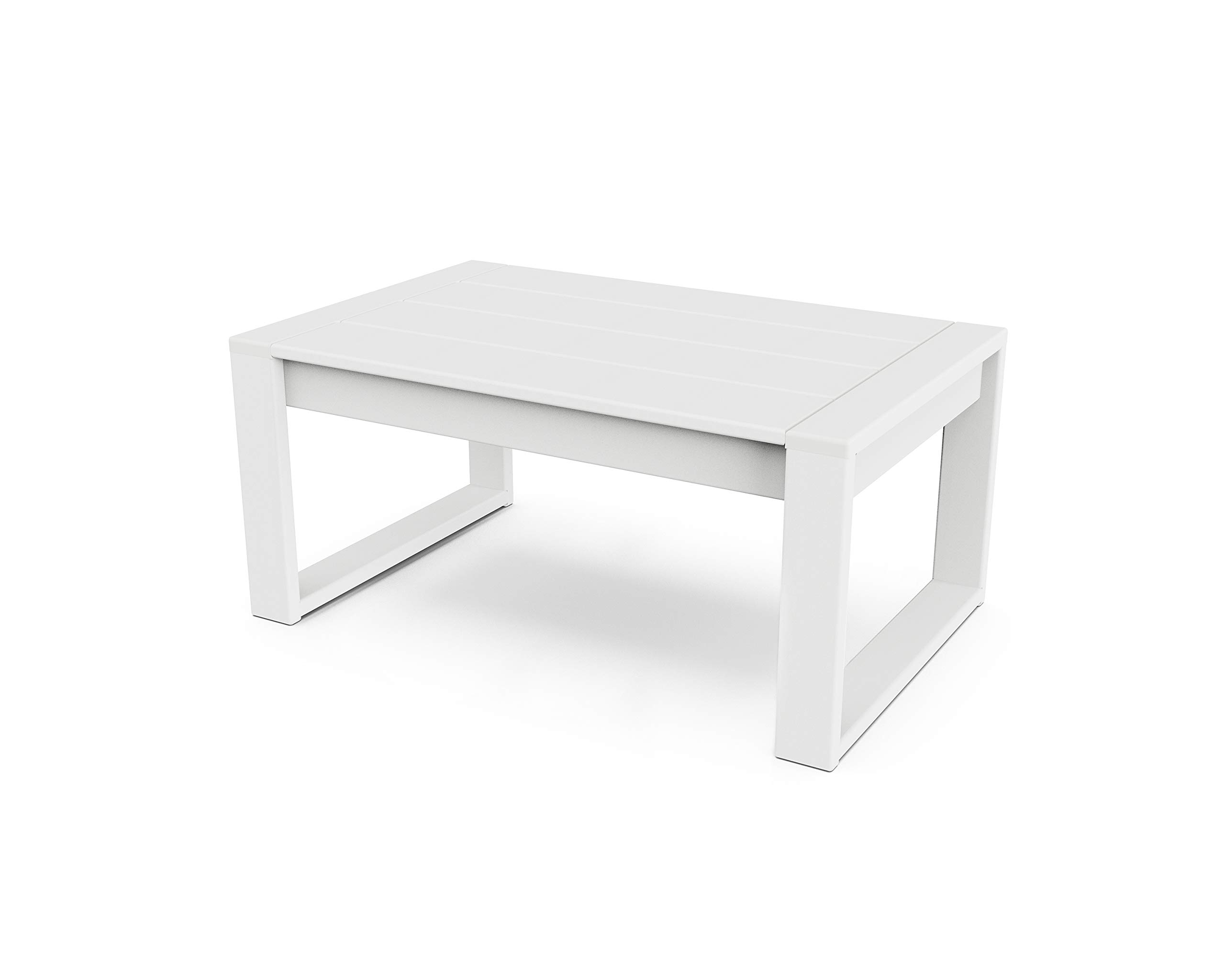 POLYWOOD® Edge Coffee Table, White