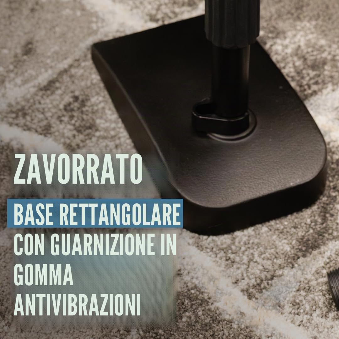 Shure by Gator, Asta Microfonica Compatta e a Basso Profilo con Braccio a Sezione Singola; (SH-DESKTOP2)