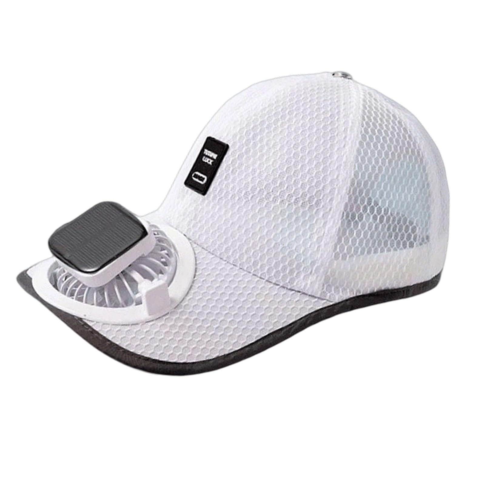 Kaeltsyn Powered Cooling Baseball Cap with USB Rechargeable Battery and Adjustable Wind for Outdoor Activities Unisex Ventilated Cap